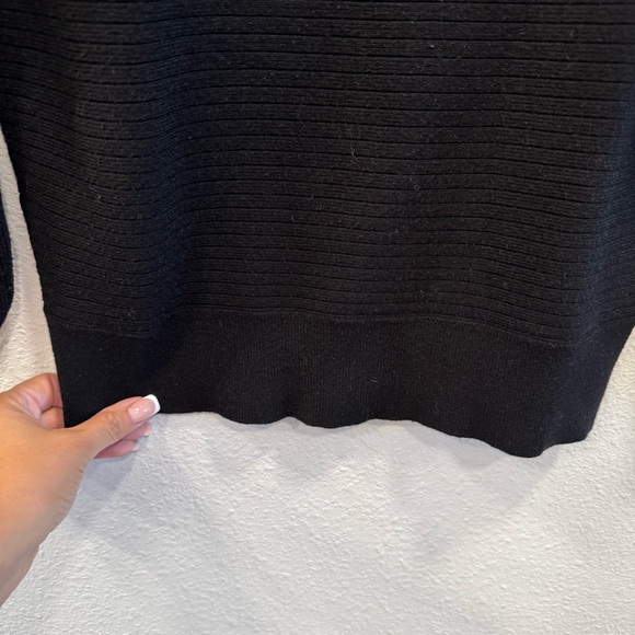 LPA Leona Sweater Size SM‎ Black Ribbed Neutral Casual Minimal Revolve Office - Picture 7 of 11